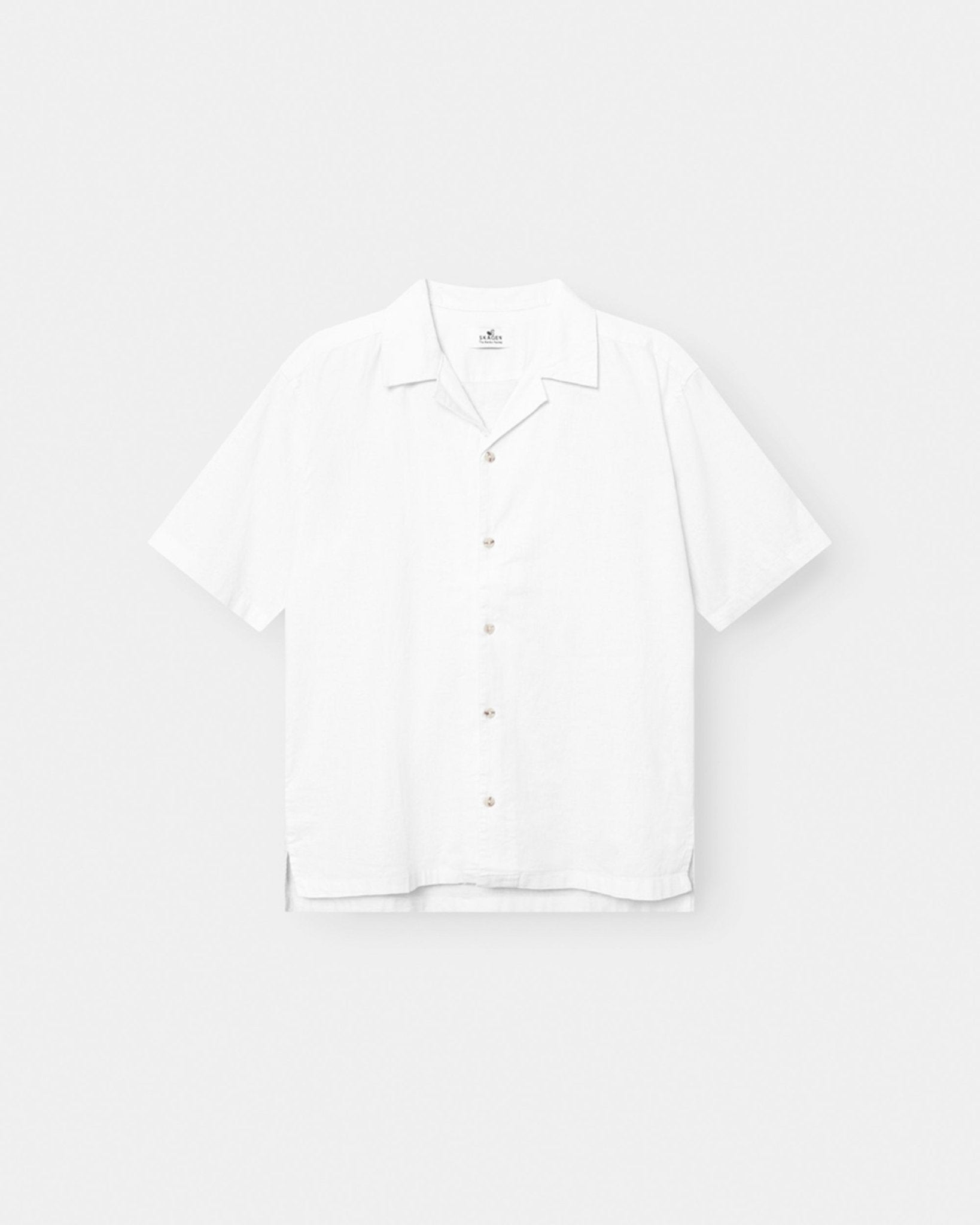 Kortærmet Hørskjorte Hvid | Skagen - clothing.dk